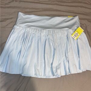 Light Blue Pleated Women's Skirt